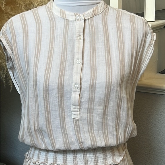 RAILS Linen Blend Angelina In Ryder Stripes Mini Dress Size XS - Picture 3 of 7